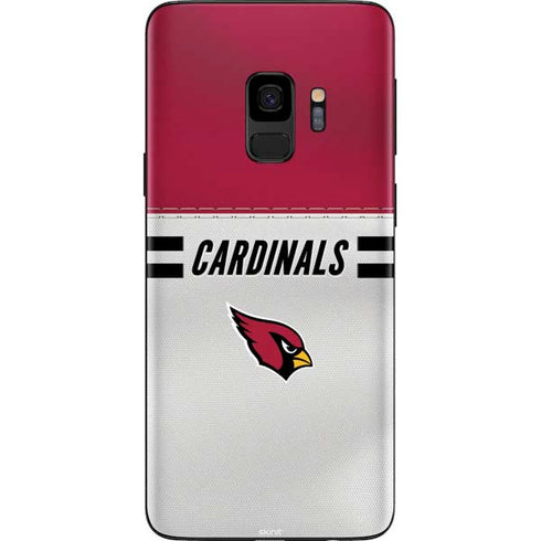 NFL Arizona Cardinals White Striped Galaxy S9 Skin